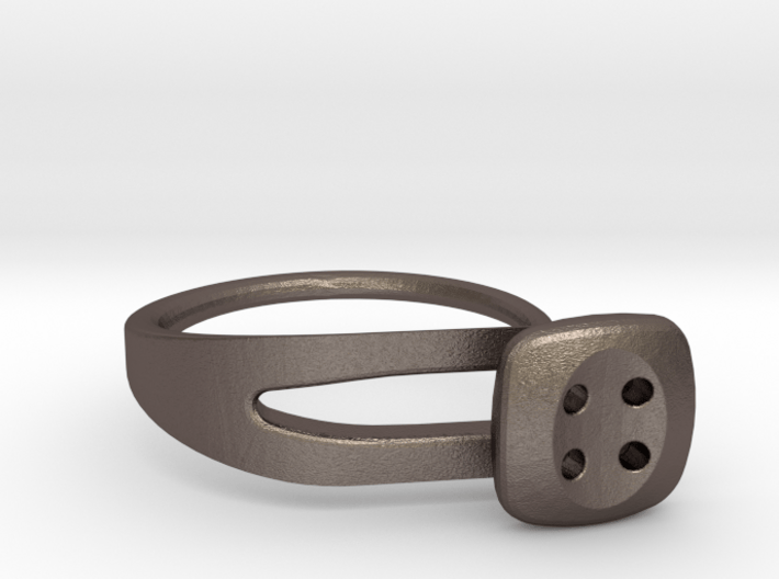 Button Ring Modern 3d printed 