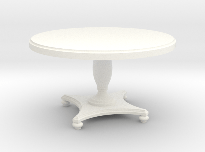 1:24 Round Colonial Dining Table 3d printed 