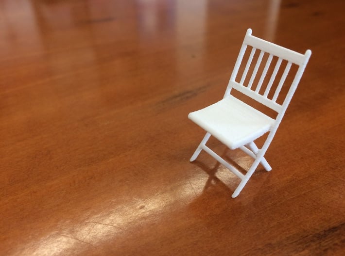 1:24 Wood Folding Chair 3d printed