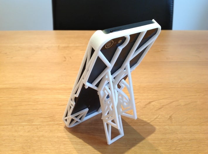 iPhone 5 Case with Flip Out Stands - TriStand Mini 3d printed 
