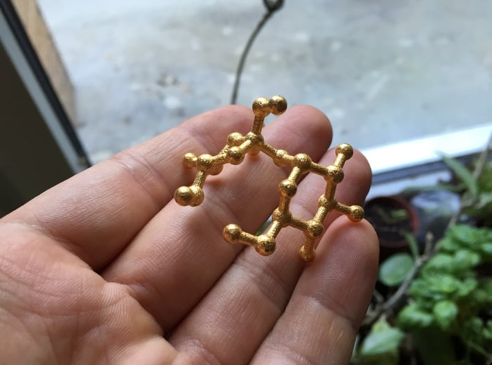 Sucrose (Sugar) Molecule Keychain 3d printed Sucrose (Sugar) Molecule Necklace Keychain.