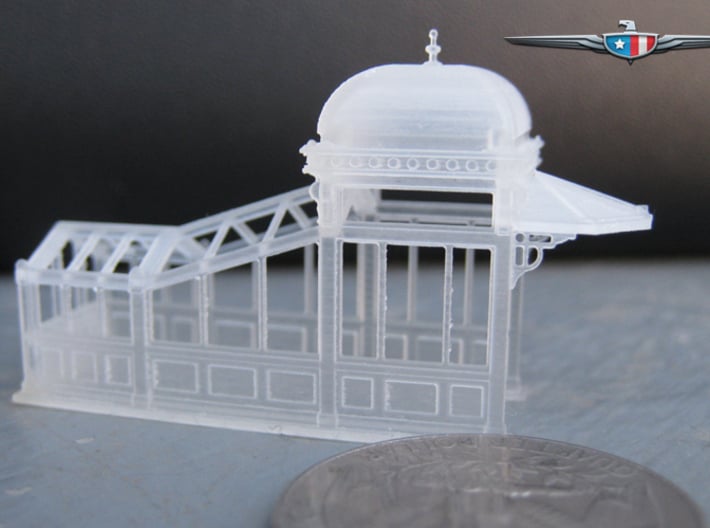 N Scale (1:160) Subway Kiosks (Set of 2) 3d printed Untainted subway entrance.