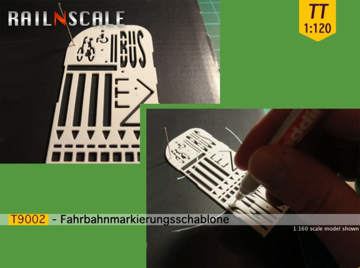 Fahrbahnmarkierungsschablone (TT 1:120) 3d printed 