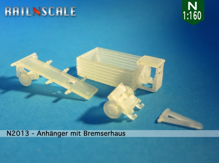 Anhänger mit Bremserhaus (N 1:160) 3d printed 