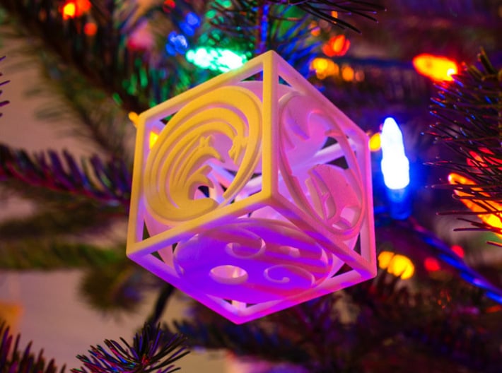 Japanese-inspired Ornament 3d printed Printed in WSF, on the tree