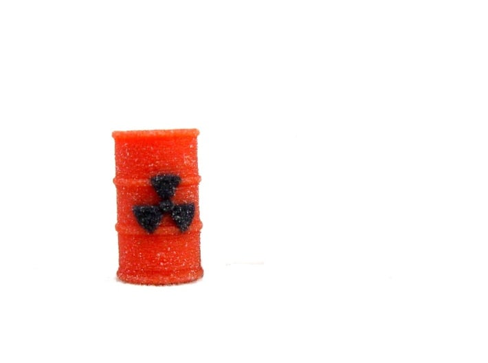 Radioactive Barrel, Red 3d printed Full Color Sandstone Picture