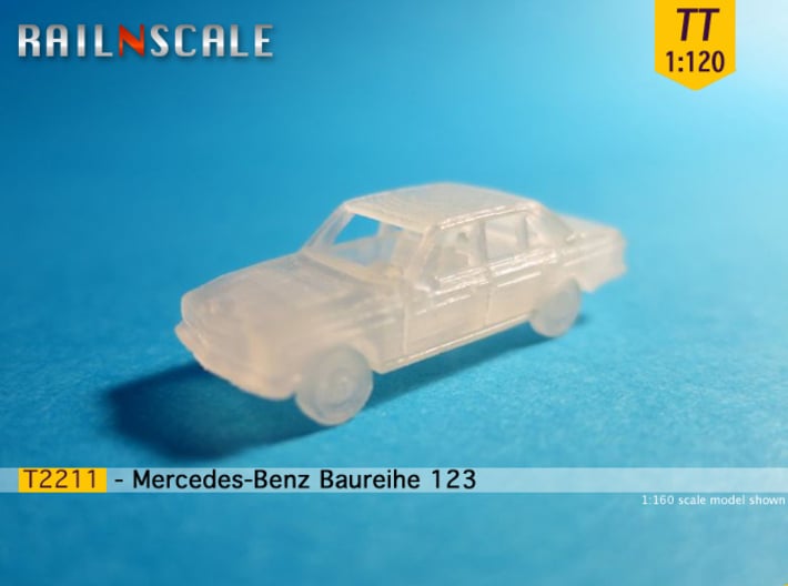 Mercedes-Benz W123 (TT 1:120) 3d printed 