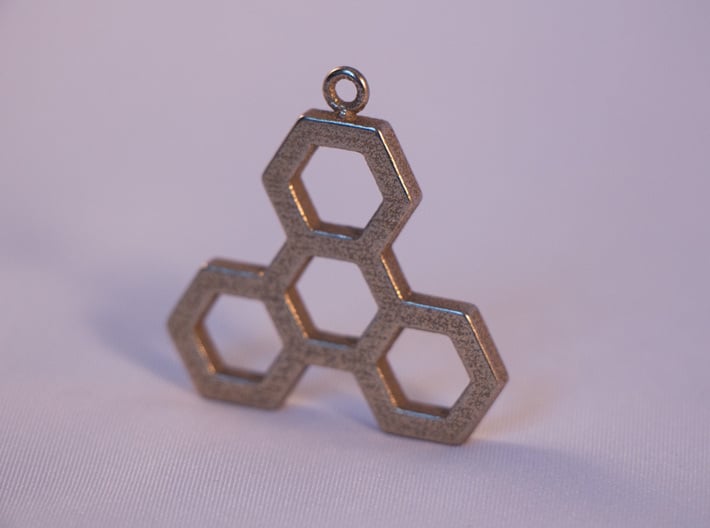 Hexatri pendant/keychain 3d printed Stainless steel