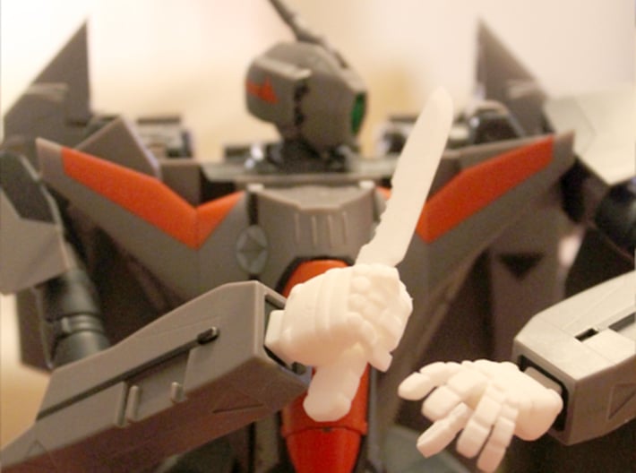 VF-11 Relámpago - Hands; Dynamic 3d printed NOTE; Knife + Knife Hand are not included in this set.