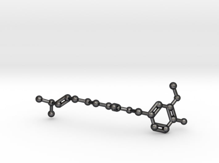 Capsaicin Molecule Necklace Keychain 3d printed 