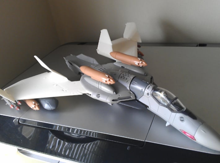VF-0 Fenix Trainer - B type Conversion Kit 3d printed NOTE; This set does not have hard-points to mount the missiles, but otherwise identical to the A type Set.