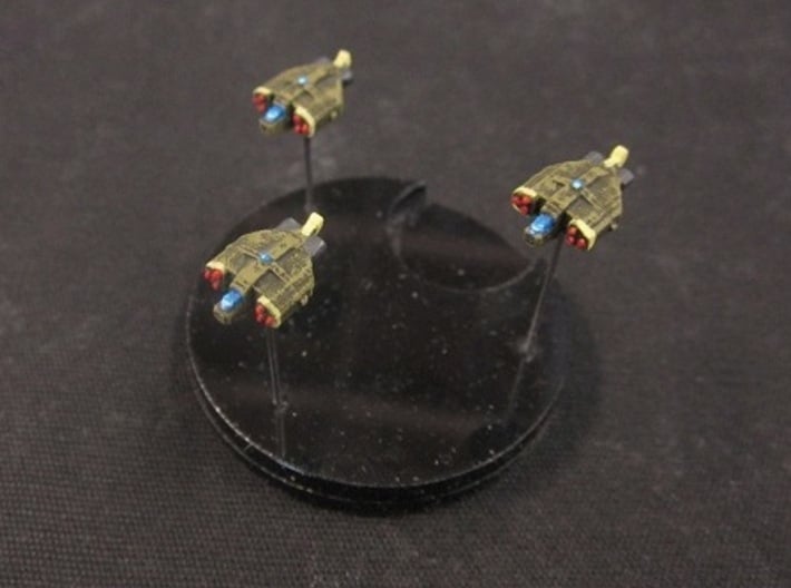 8 Human Alliance Gunships 3d printed painted and based