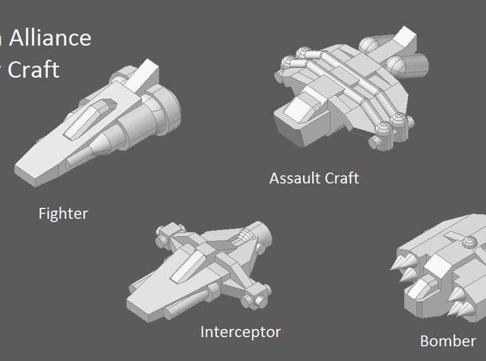 10 Human Alliance Fighters 3d printed faction preview