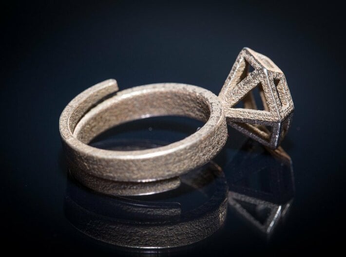 Diamond Ring US 7 3/4 3d printed 