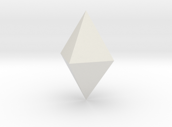 Tetragonal dipyramid 3d printed