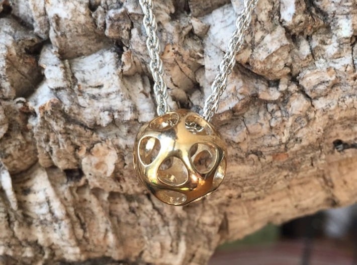 Equilibrium 3d printed Polished Brass