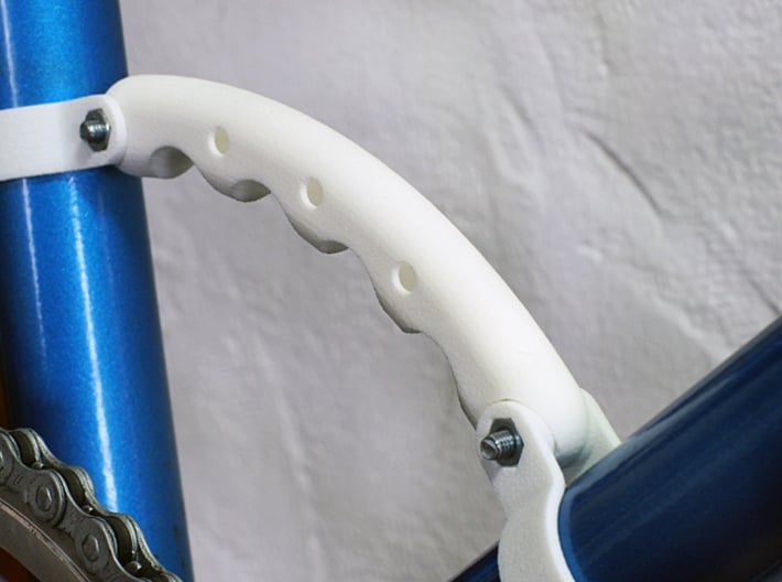 Fixie Carrying Handle 3d printed White Strong & Flexible