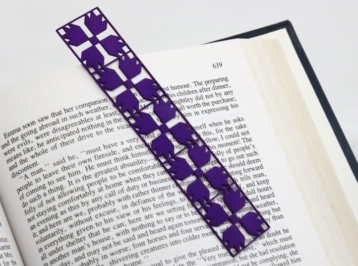 Bear's Paw Bookmark 3d printed 