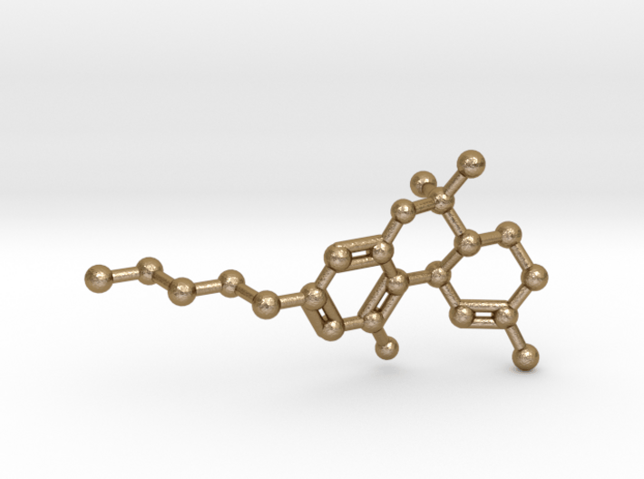 THC Molecule Keychain / Model 3d printed 