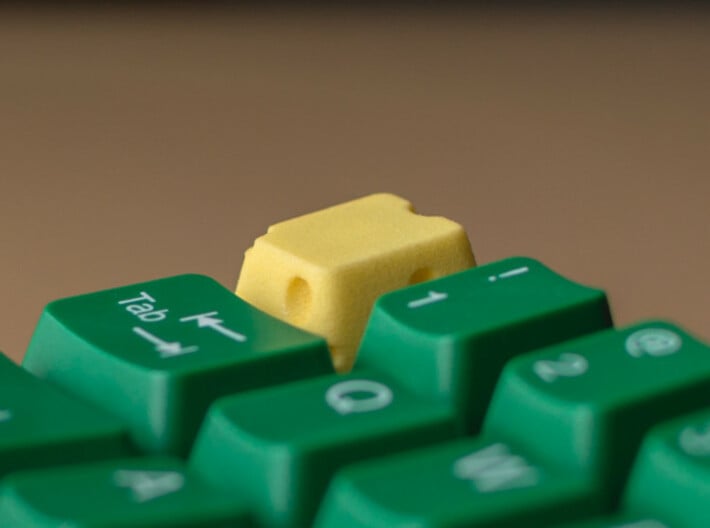 Cherry MX Cheese Keycap 3d printed Custom Cherry MX cheese keycap in Yellow plastic. Thanks to itscracked for the great photos!