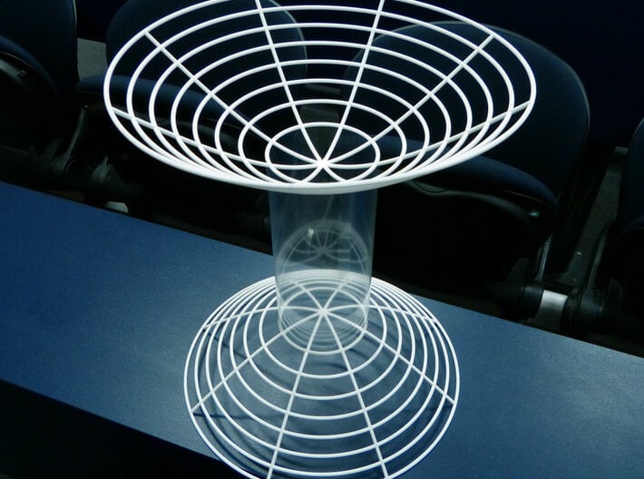 Hyperboloid of two sheets 3d printed