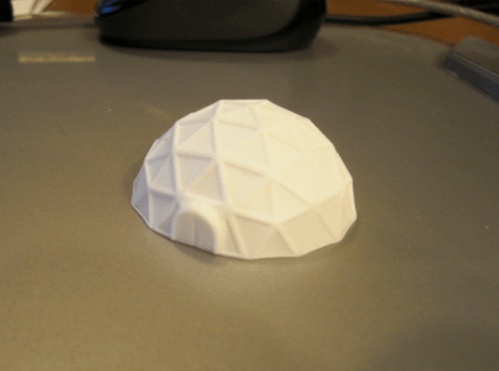 Geodome ⌀42mm  (1/285) 3d printed successfully printed in polished WSF
