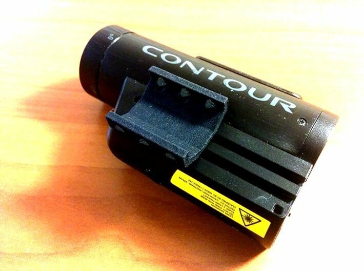 Contour Action Cam Picatinny Mount Adapter 3d printed 