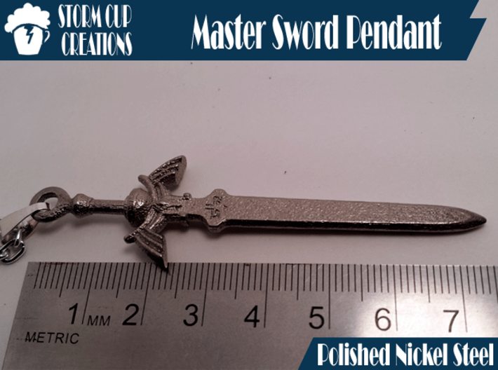 Master Sword Pendant 3d printed Metric