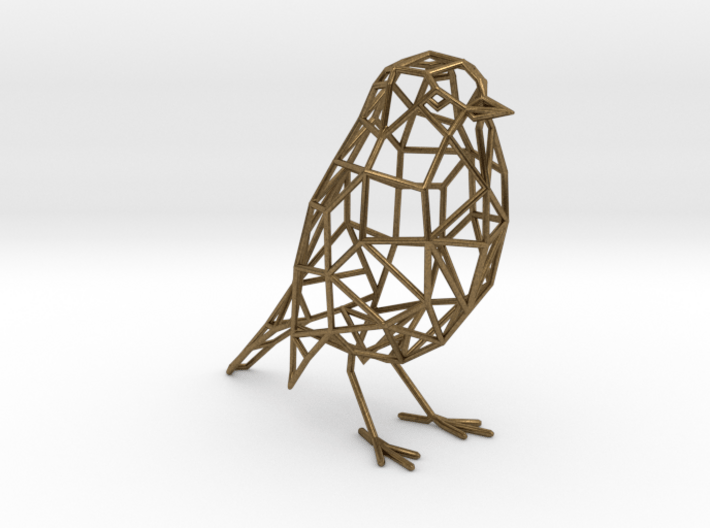 Bird wireframe (thicker wireframe) 3d printed 