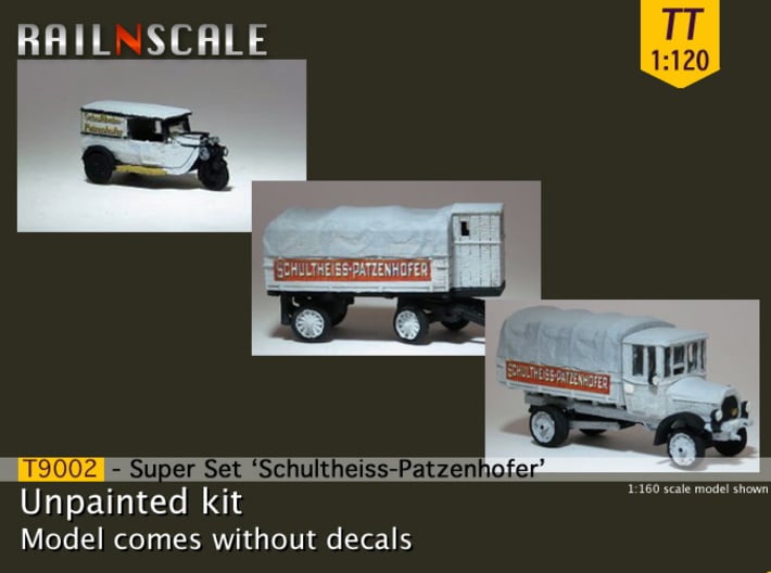 Super set 'Schultheiss-Patzenhofer' (TT 1:120) 3d printed 
