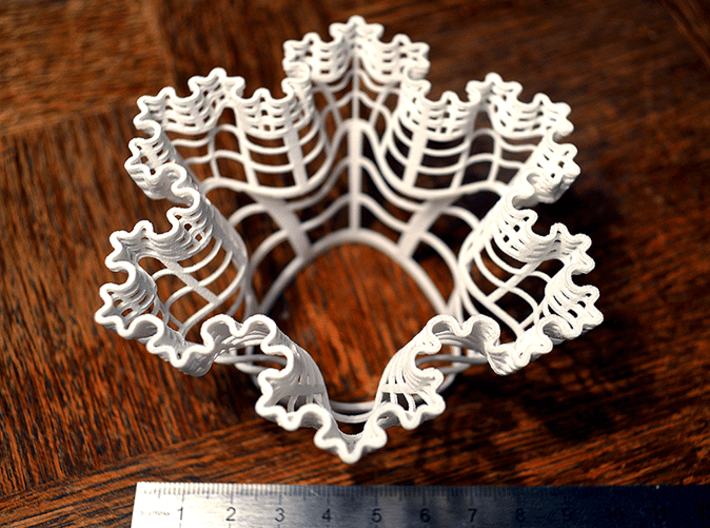 Koch Snowflake Fractal 3d printed 