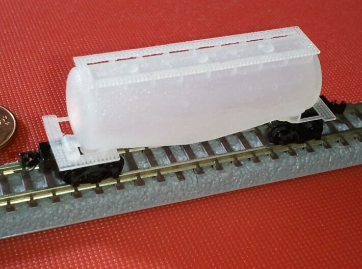 Whale Belly Tank Car - Zscale 3d printed 