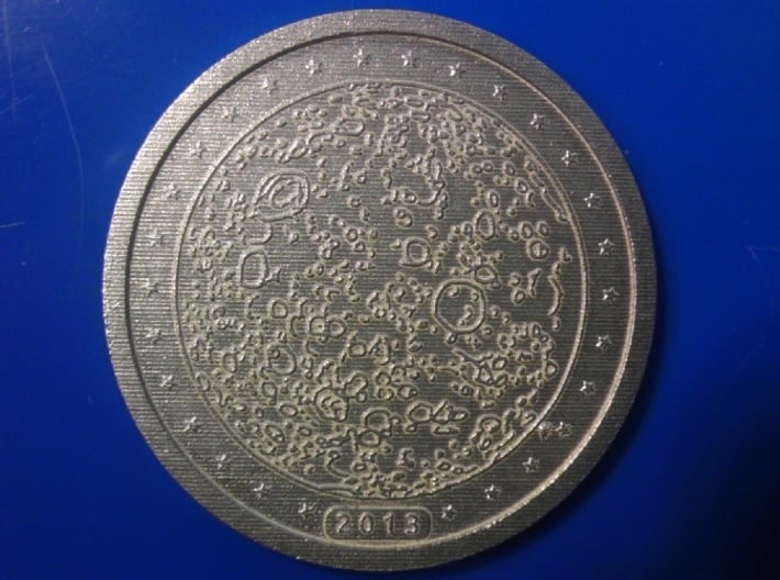 1 "Lunaro sterling 2013" coin 3d printed 