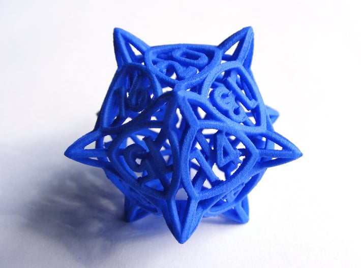 'Center Arc' dice, D20 Spindown Life Counter LARGE 3d printed 