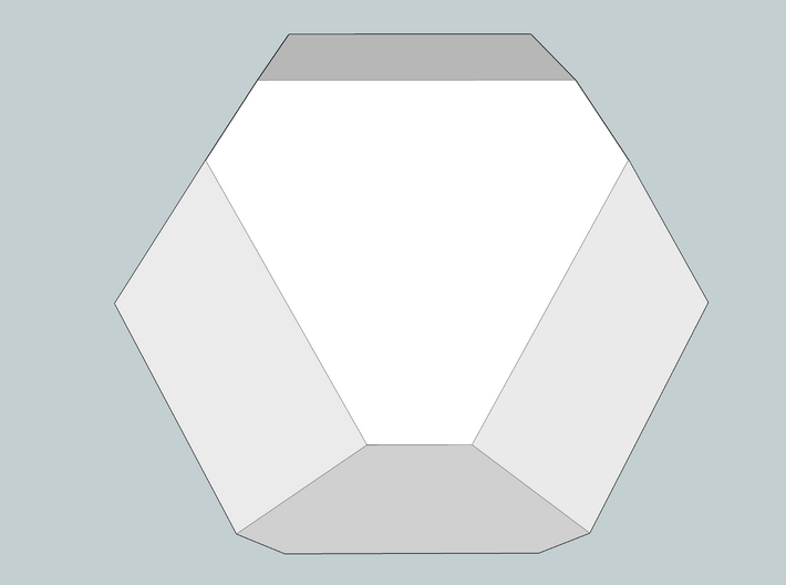 Cuboctohedral Fourteen-sided Die 3d printed Sketchup Render