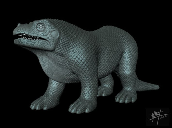 Iguanodon retro 1/40 3d printed 