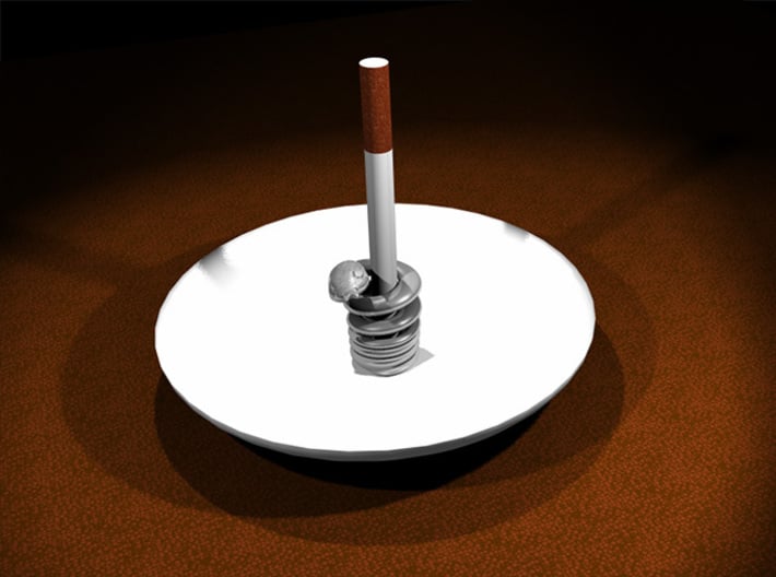 Snake Cigarette Stubber 3d printed 3D render of Snake Cigarette Stubber