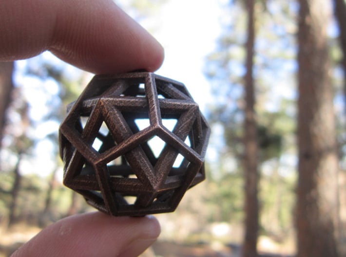 IcosoDodecahedron Thick - 3.5cm 3d printed 
