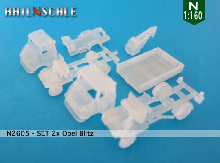 SET 2x Opel Blitz A (N 1:160) 3d printed 
