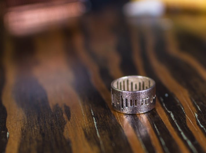 Pi Ring - Pi on your Finger Any Size! - Size 8 3d printed Quick wire wheel polish, nothing more.