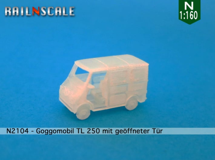 Goggomobil TL w/ opened door (N 1:160) 3d printed 
