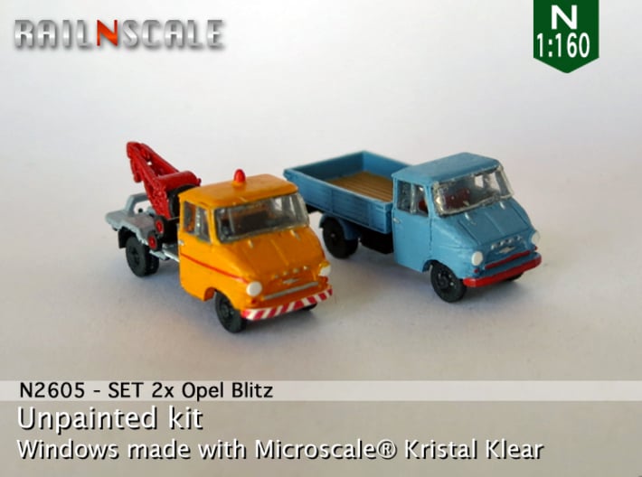 SET 2x Opel Blitz A (N 1:160) 3d printed