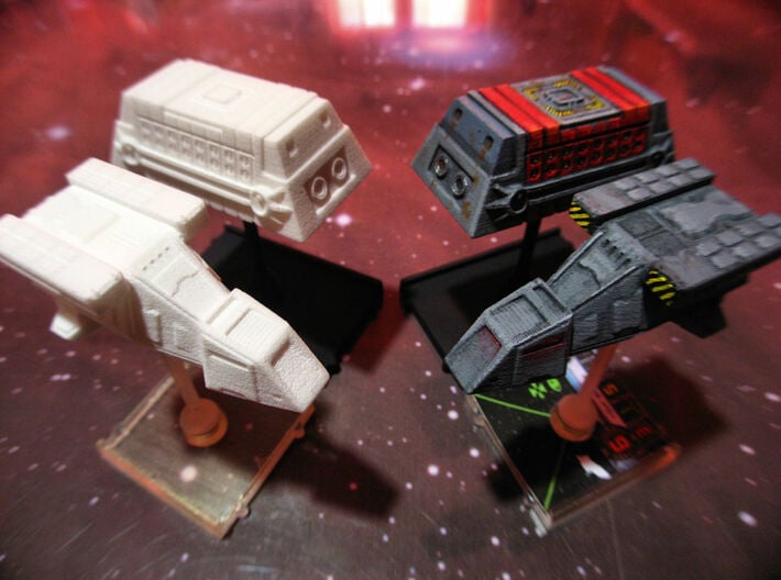 4x Class-A Cargo Container 3d printed Printed and painted