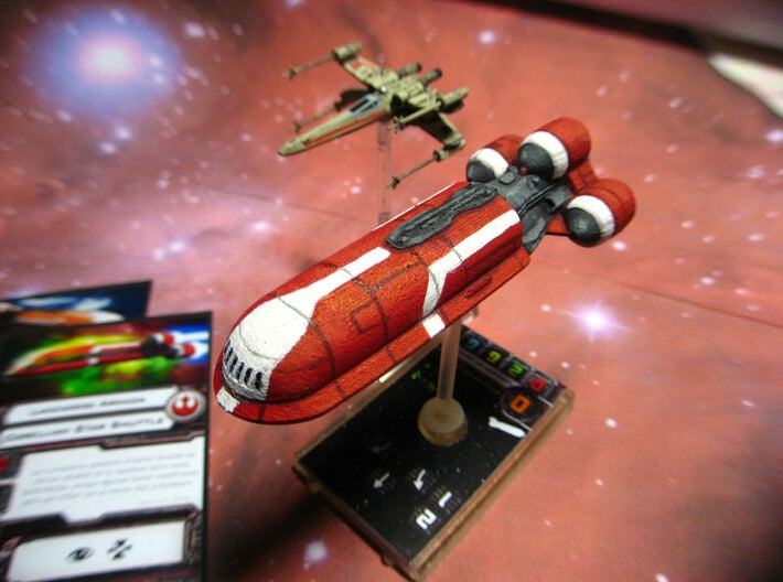 Senate Starship - With base 3d printed Printed and painted