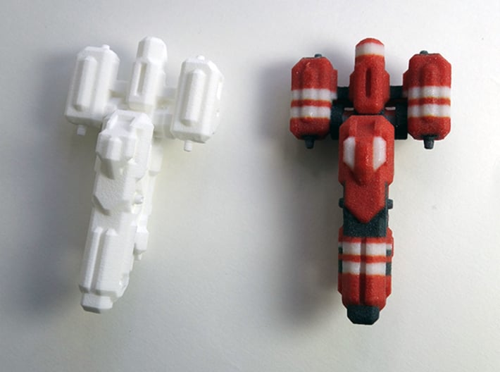 Miniature of Red Ship from Space Engineers game 3d printed Red Ship