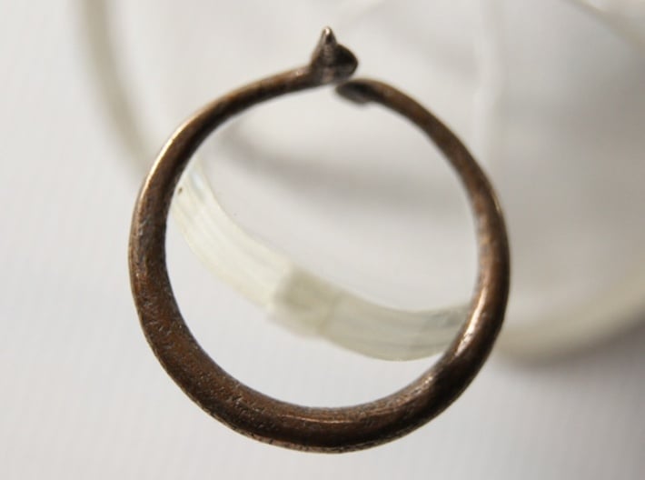 Cygnus Olor Swan Ring 3d printed antique bronze - Swan Ring