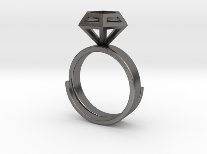 Diamond Ring US 7 3/4 3d printed 