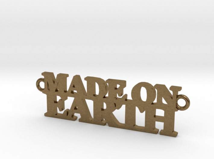 Made on EARTH Pendant 3d printed 