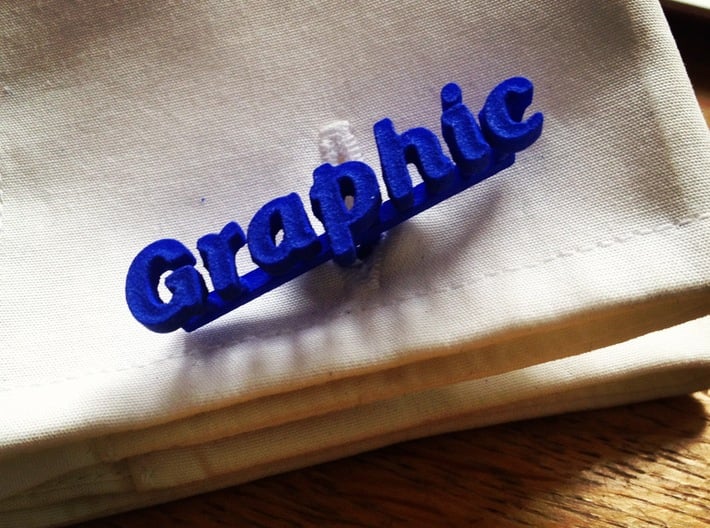 Graphic Typelink 3d printed Floating type design for real typography fans