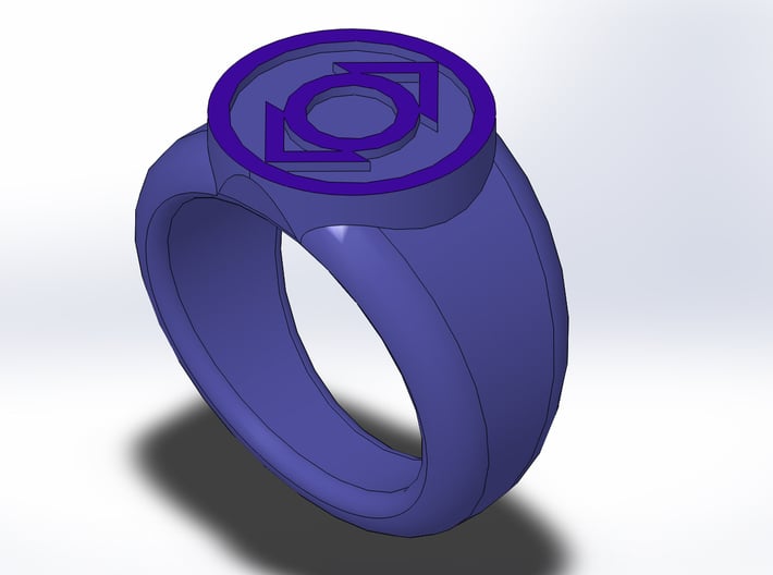 Indigo Lantern Ring 3d printed 